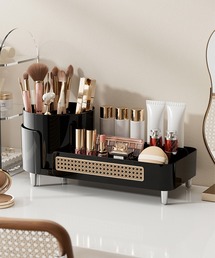 aimoha（アイモハ）の「ラタン風デザイン付き コスメ収納スタンド（収納グッズ）」