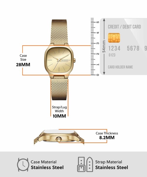 SKAGEN(スカーゲン)の「スカーゲン 腕時計 レディース アナログ ステンレス SKW3164(アナログ腕時計・レディース・ゴールド・FREE)」の5枚目の写真