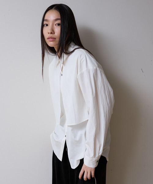 ノーリーンヨークブラウス NOMINE（ノミネ）の「【NOMINE】ロングヨークオーバーシャツ（シャツ
