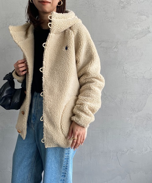 WEB限定】[GYMPHLEX/ジムフレックス] ボアフードパーカー（ブルゾン