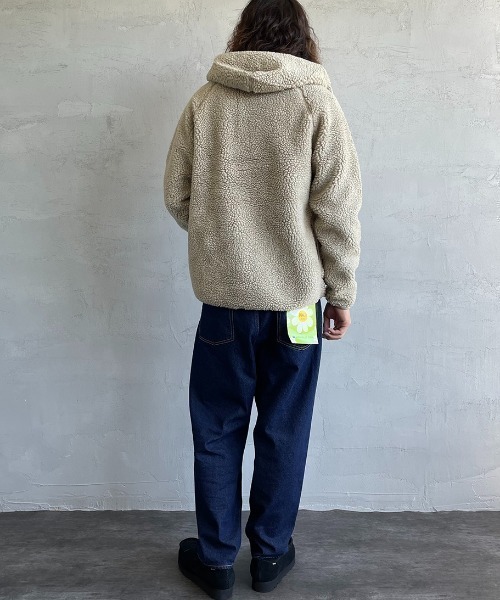 GYMPHLEX（ジムフレックス）の「【WEB限定】[GYMPHLEX/ジムフレックス] ボアフードパーカー（ブルゾン・レディース・ネイビー/グレイッシュベージュ/オフホワイト/ダークベージュ・M/L）」の13枚目の写真