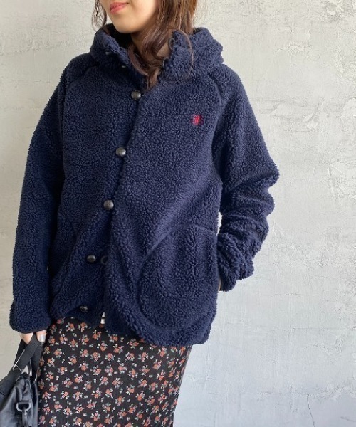 GYMPHLEX（ジムフレックス）の「【WEB限定】[GYMPHLEX/ジムフレックス] ボアフードパーカー（ブルゾン・レディース・ネイビー/グレイッシュベージュ/オフホワイト/ダークベージュ・M/L）」の14枚目の写真