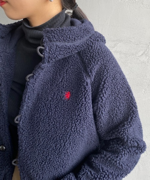 GYMPHLEX（ジムフレックス）の「【WEB限定】[GYMPHLEX/ジムフレックス] ボアフードパーカー（ブルゾン・レディース・ネイビー/グレイッシュベージュ/オフホワイト/ダークベージュ・M/L）」の19枚目の写真