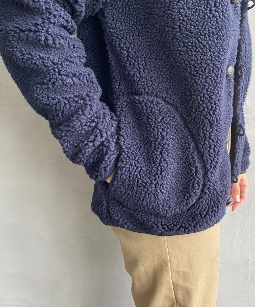 GYMPHLEX（ジムフレックス）の「【WEB限定】[GYMPHLEX/ジムフレックス] ボアフードパーカー（ブルゾン・レディース・ネイビー/グレイッシュベージュ/オフホワイト/ダークベージュ・M/L）」の21枚目の写真