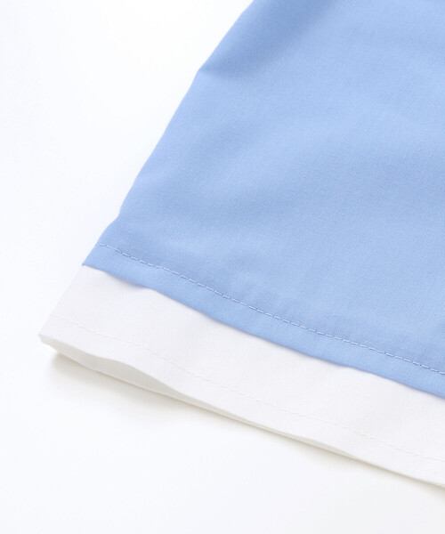 ZIDDY（ジディ）の「ダブル襟長袖シャツブラウス&タンクトップセット(130~160cm)（シャツ/ブラウス・キッズ・ホワイト/ブルー・150cm/FREE/130cm/140cm）」の20枚目の写真