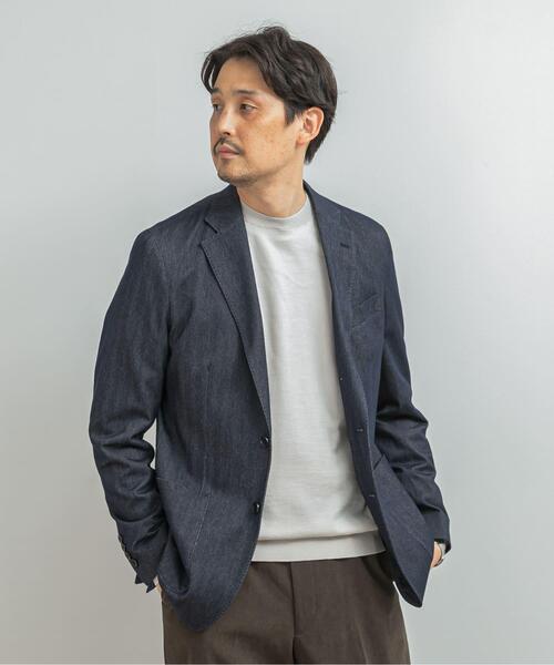 URBAN RESEARCH DOORS（アーバンリサーチドアーズ）の「LIFE STYLE TAILOR　デニムライクニットジャケット（その他アウター・メンズ・ネイビー・44/46/48/50）」の5枚目の写真