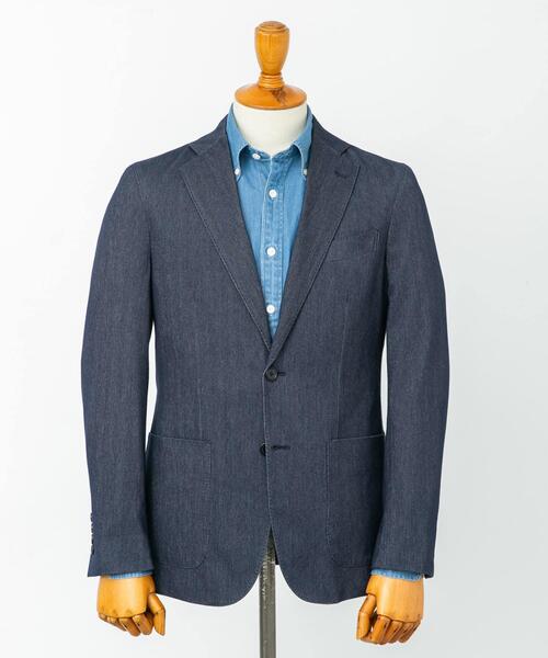 URBAN RESEARCH DOORS（アーバンリサーチドアーズ）の「LIFE STYLE TAILOR　デニムライクニットジャケット（その他アウター・メンズ・ネイビー・44/46/48/50）」の9枚目の写真