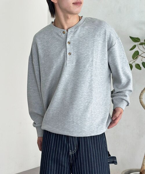 CPCM(シーピーシーエム)の「ダンボールヘンリーネックプルオーバー(Tシャツ/カットソー・レディース・ネイビー/グレー/ブラック・MEDIUM/LARGE)」の6枚目の写真