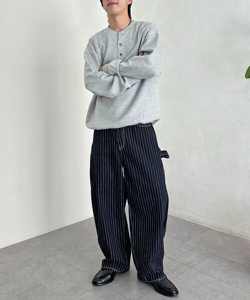 CPCM(シーピーシーエム)の「ダンボールヘンリーネックプルオーバー(Tシャツ/カットソー・レディース・ネイビー/グレー/ブラック・MEDIUM/LARGE)」の7枚目の写真