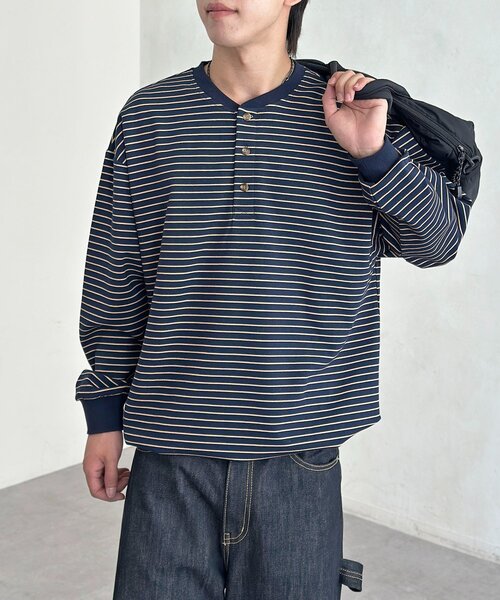 CPCM(シーピーシーエム)の「ダンボールヘンリーネックプルオーバー(Tシャツ/カットソー・レディース・ネイビー/グレー/ブラック・MEDIUM/LARGE)」の11枚目の写真