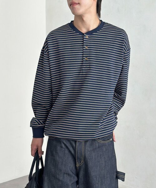 CPCM(シーピーシーエム)の「ダンボールヘンリーネックプルオーバー(Tシャツ/カットソー・レディース・ネイビー/グレー/ブラック・MEDIUM/LARGE)」の12枚目の写真