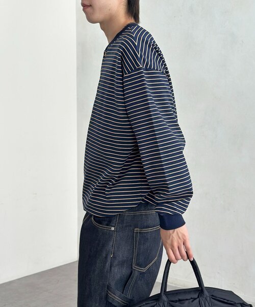 CPCM(シーピーシーエム)の「ダンボールヘンリーネックプルオーバー(Tシャツ/カットソー・レディース・ネイビー/グレー/ブラック・MEDIUM/LARGE)」の13枚目の写真