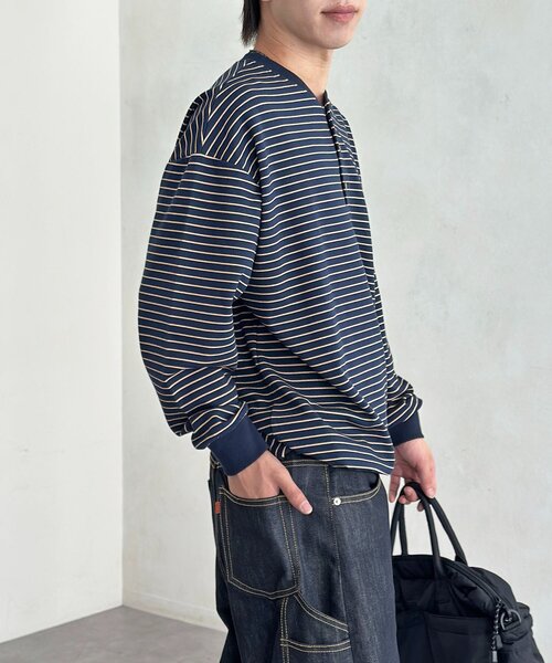 CPCM(シーピーシーエム)の「ダンボールヘンリーネックプルオーバー(Tシャツ/カットソー・レディース・ネイビー/グレー/ブラック・MEDIUM/LARGE)」の15枚目の写真