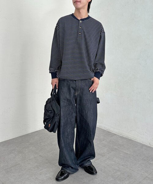 CPCM(シーピーシーエム)の「ダンボールヘンリーネックプルオーバー(Tシャツ/カットソー・レディース・ネイビー/グレー/ブラック・MEDIUM/LARGE)」の17枚目の写真