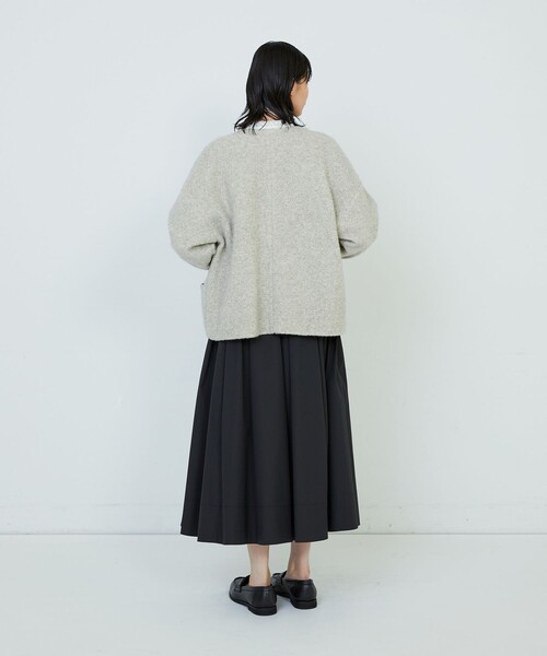 ADIEU TRISTESSE(アデュートリステス)の「リバティプリントトリミングボアジャケット(ノーカラージャケット・レディース・ベージュ/グレー・38)」の13枚目の写真