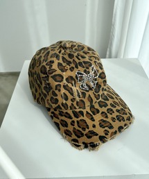mul.（ムル）の「CP　レオパード柄リボンキャップ（キャップ）」