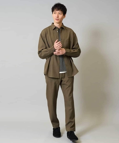 a.v.v（アーヴェヴェ）の「【イージーケア/シワになりにくい】ワイドシルエットシャツ 秋リライト【洗濯機で洗える/ストレッチ】（シャツ/ブラウス・メンズ・チャコールグレー/ライトブラウン/ボルドー・46/50/48/44）」の11枚目の写真