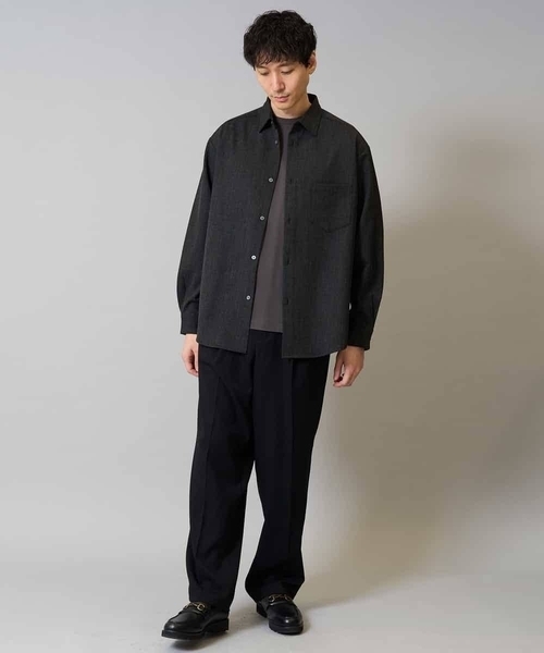 a.v.v（アーヴェヴェ）の「【イージーケア/シワになりにくい】ワイドシルエットシャツ 秋リライト【洗濯機で洗える/ストレッチ】（シャツ/ブラウス・メンズ・チャコールグレー/ライトブラウン/ボルドー・46/50/48/44）」の15枚目の写真