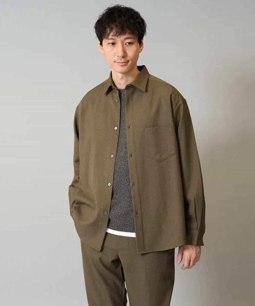 a.v.v（アーヴェヴェ）の「【イージーケア/シワになりにくい】ワイドシルエットシャツ 秋リライト【洗濯機で洗える/ストレッチ】（シャツ/ブラウス・メンズ・チャコールグレー/ライトブラウン/ボルドー・46/50/48/44）」の21枚目の写真