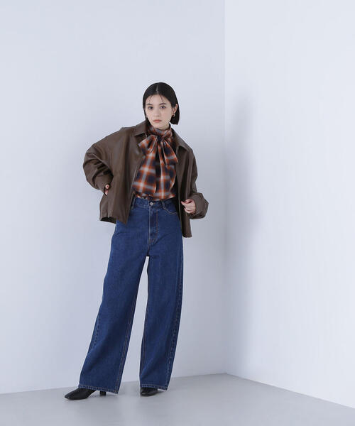 NATURAL BEAUTY BASIC(ナチュラルビューティーベーシック)の「◇フェイクレザードロストブルゾン(ブルゾン・レディース・ブラック/ダークブラウン・FREE)」の14枚目の写真