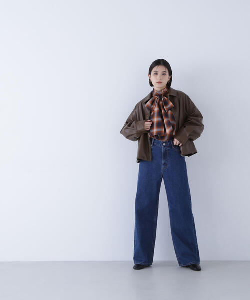 NATURAL BEAUTY BASIC(ナチュラルビューティーベーシック)の「◇フェイクレザードロストブルゾン(ブルゾン・レディース・ブラック/ダークブラウン・FREE)」の21枚目の写真