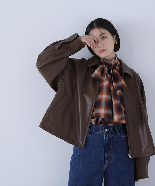 セール】◇フェイクレザードロストブルゾン（ブルゾン）｜NATURAL