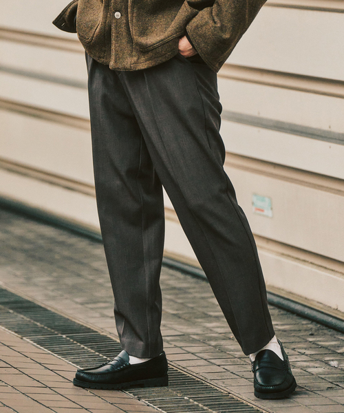 417 EDIFICE（フォーワンセブンエディフィス）の「”4WAYストレッチ”  1タックパンツ（スラックス・メンズ・ブラウン/ブラック/カーキ・LARGE/MEDIUM/SMALL）」の3枚目の写真