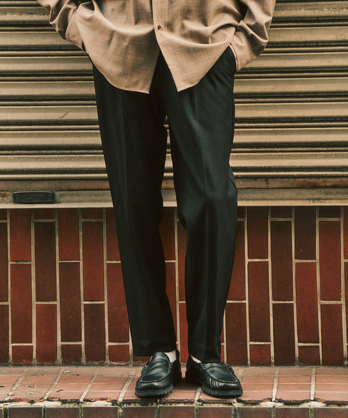 417 EDIFICE（フォーワンセブンエディフィス）の「”4WAYストレッチ”  1タックパンツ（スラックス・メンズ・ブラウン/ブラック/カーキ・LARGE/MEDIUM/SMALL）」の13枚目の写真