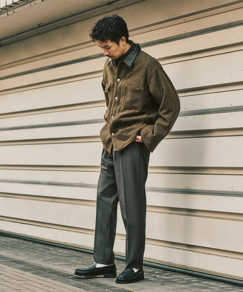 417 EDIFICE（フォーワンセブンエディフィス）の「”4WAYストレッチ”  1タックパンツ（スラックス・メンズ・ブラウン/ブラック/カーキ・LARGE/MEDIUM/SMALL）」の18枚目の写真