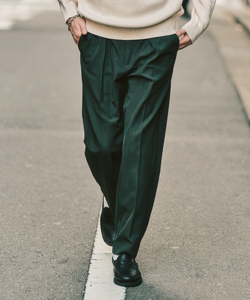 417 EDIFICE（フォーワンセブンエディフィス）の「”4WAYストレッチ”  1タックパンツ（スラックス・メンズ・ブラウン/ブラック/カーキ・LARGE/MEDIUM/SMALL）」の22枚目の写真