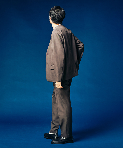 417 EDIFICE（フォーワンセブンエディフィス）の「”4WAYストレッチ”  1タックパンツ（スラックス・メンズ・ブラウン/ブラック/カーキ・LARGE/MEDIUM/SMALL）」の8枚目の写真