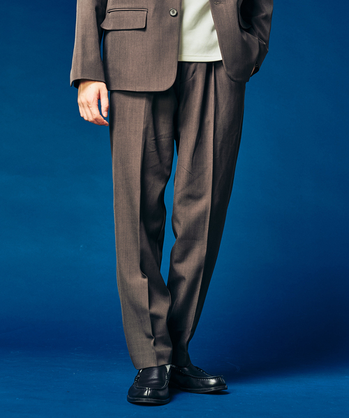 417 EDIFICE（フォーワンセブンエディフィス）の「”4WAYストレッチ”  1タックパンツ（スラックス・メンズ・ブラウン/ブラック/カーキ・LARGE/MEDIUM/SMALL）」の9枚目の写真