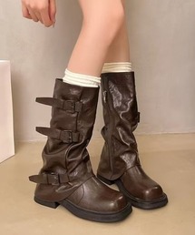 Achic（アシック）の「ベルト付きミドルブーツ（ブーツ）」