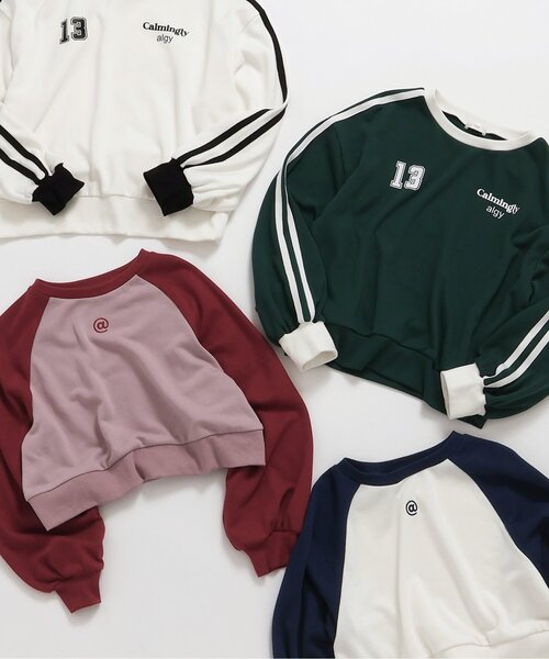 algy（アルジー）の「ラグラントレーナー（スウェット・キッズ・エンジ/オフホワイト/ネイビー・MEDIUM/SMALL/X-SMALL/XX-SMALL）」の8枚目の写真