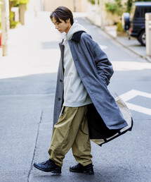 ❗️美品❗️FREAK'S STORE ステンカラーコート L 紺色 FREAK'S STORE 「FREAK'S STORE」 ステンカラーコート L