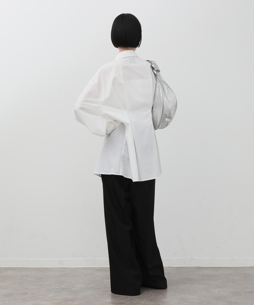 NOGLE（ノグル）の「【NOGLE/ノグル】ウエストデザインシャツ（シャツ/ブラウス・レディース・ブルー/チャコール/ホワイト・FREE）」の12枚目の写真