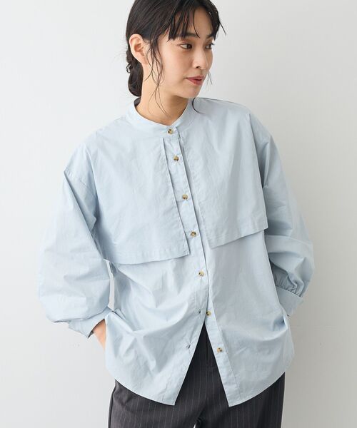 CRAFT STANDARD BOUTIQUE(クラフトスタンダードブティック)の「ヨークデザインシャツ(シャツ/ブラウス・レディース・モカ/ダークグレー/ライトベージュ/ブルーグリーン・FREE)」の7枚目の写真