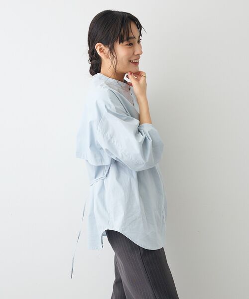CRAFT STANDARD BOUTIQUE(クラフトスタンダードブティック)の「ヨークデザインシャツ(シャツ/ブラウス・レディース・モカ/ダークグレー/ライトベージュ/ブルーグリーン・FREE)」の9枚目の写真