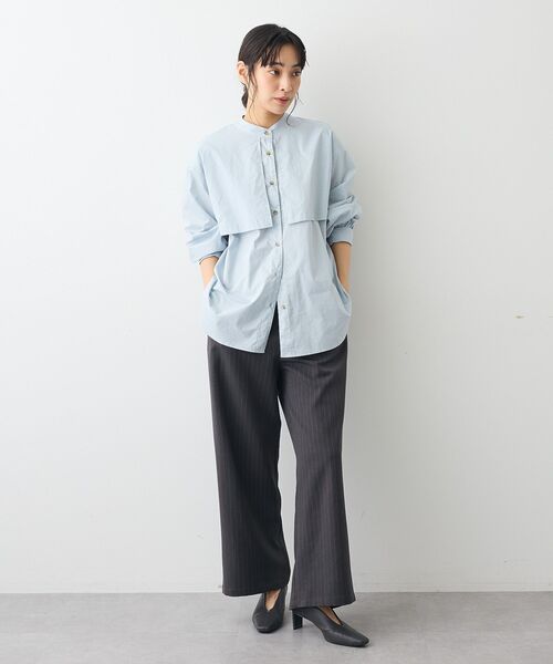CRAFT STANDARD BOUTIQUE(クラフトスタンダードブティック)の「ヨークデザインシャツ(シャツ/ブラウス・レディース・モカ/ダークグレー/ライトベージュ/ブルーグリーン・FREE)」の11枚目の写真