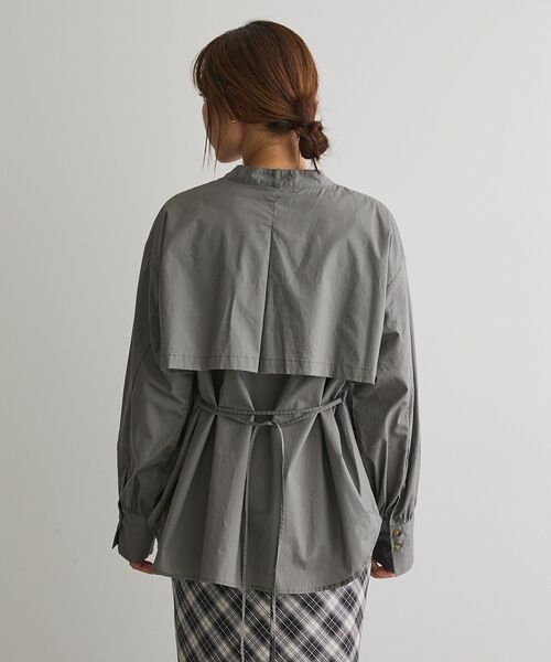 CRAFT STANDARD BOUTIQUE(クラフトスタンダードブティック)の「ヨークデザインシャツ(シャツ/ブラウス・レディース・モカ/ダークグレー/ライトベージュ/ブルーグリーン・FREE)」の17枚目の写真