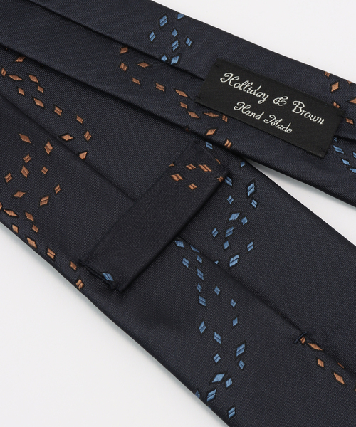 EDIFICE（エディフィス）の「Holliday & Brown(ホリデー & ブラウン) Geometric タイ（ネクタイ・メンズ・ブラウン/ネイビー・FREE）」の5枚目の写真