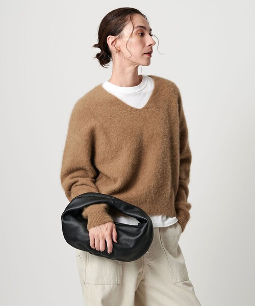 BEAUTY&YOUTH UNITED ARROWS（ビューティーアンドユースユナイテッドアローズ）の「ムーン タック ミニ ワンショルダーバッグ（ショルダーバッグ・レディース・ブラック/ライトピンク・FREE）」の22枚目の写真