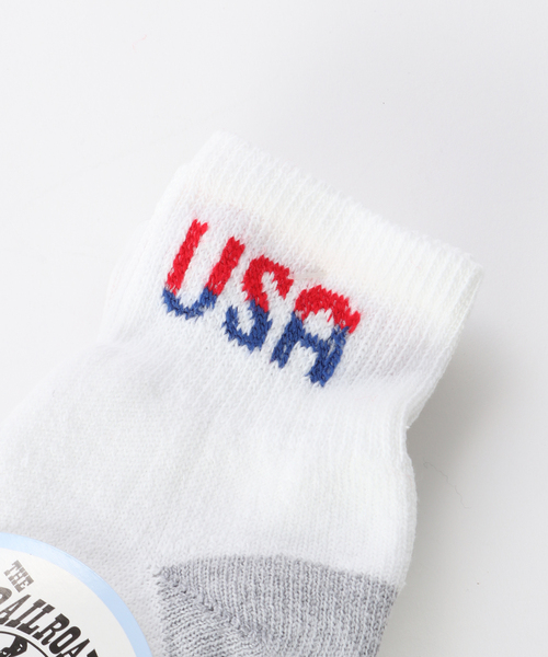 OUTDOOR PRODUCTS（アウトドアプロダクツ）の「RALLROAD SOCK Team USA Quarter Sock 3P（ソックス/靴下・レディース・ホワイト・FREE）」の7枚目の写真