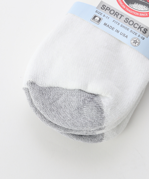 OUTDOOR PRODUCTS（アウトドアプロダクツ）の「RALLROAD SOCK Team USA Quarter Sock 3P（ソックス/靴下・レディース・ホワイト・FREE）」の2枚目の写真