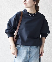 ルグランブルー、コクーン型カットソー Aletta vita カットソー 7分袖 ドルマン ボートネック 30代 40代