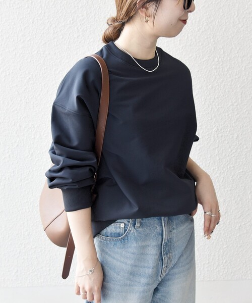 SHIPS any(シップス エニィ)の「SHIPS any:〈洗濯機可能〉裏起毛 クルーネック コクーン プルオーバー(Tシャツ/カットソー・レディース・ホワイト/ネイビー/オリーブ・ONE SIZE)」の21枚目の写真