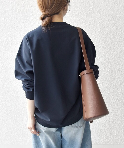 SHIPS any(シップス エニィ)の「SHIPS any:〈洗濯機可能〉裏起毛 クルーネック コクーン プルオーバー(Tシャツ/カットソー・レディース・ホワイト/ネイビー/オリーブ・ONE SIZE)」の22枚目の写真
