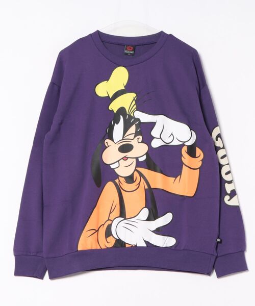 Disney（ディズニー）の「親子お揃い ディズニー BIGフェイストレーナー 0897A（スウェット・レディース・その他26/その他9/ブラック×レッド/その他12/その他13/ホワイト×ブルー・S/M/XL/L）」の4枚目の写真