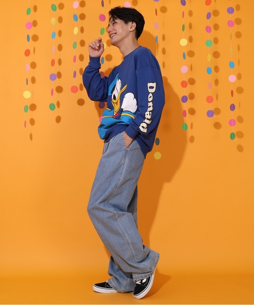 Disney（ディズニー）の「親子お揃い ディズニー BIGフェイストレーナー 0897A（スウェット・レディース・その他26/その他9/ブラック×レッド/その他12/その他13/ホワイト×ブルー・S/M/XL/L）」の16枚目の写真