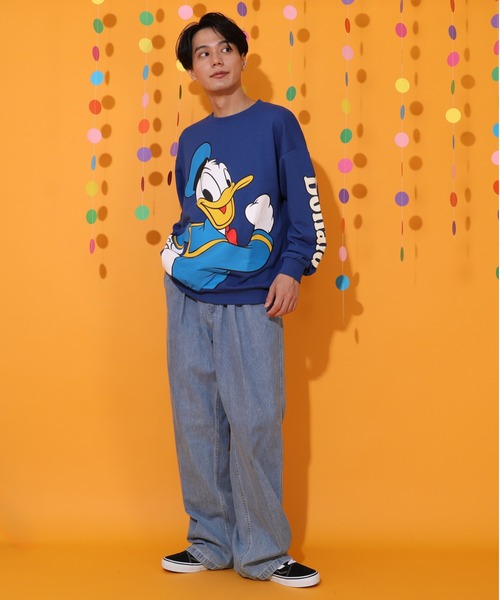 Disney（ディズニー）の「親子お揃い ディズニー BIGフェイストレーナー 0897A（スウェット・レディース・その他26/その他9/ブラック×レッド/その他12/その他13/ホワイト×ブルー・S/M/XL/L）」の14枚目の写真